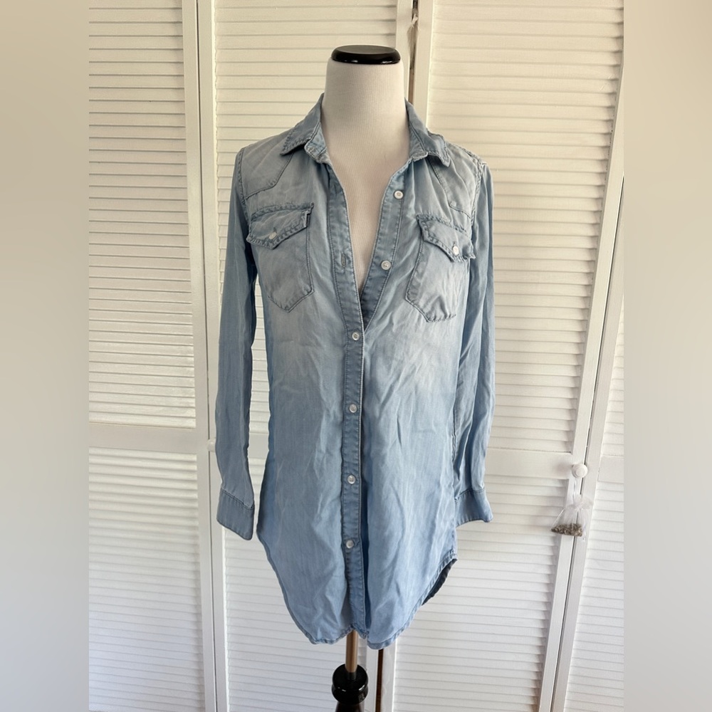 Velvet heart soft denim shirt - XS